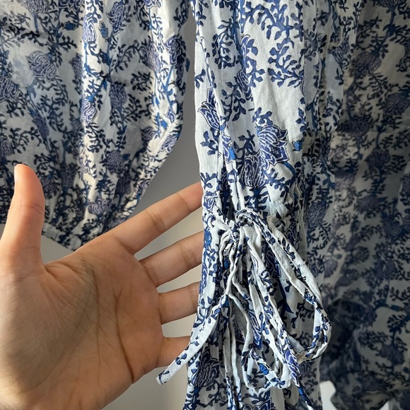 ISABEL MARANT ÉTOILE Parsley Floral-Print Cotton-Voile Mini Dress- Size 34/ 2 - Picture 4 of 16